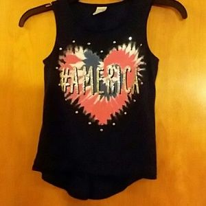 Girl's Patriotic Tank Top Sz 7/8 🇺🇸